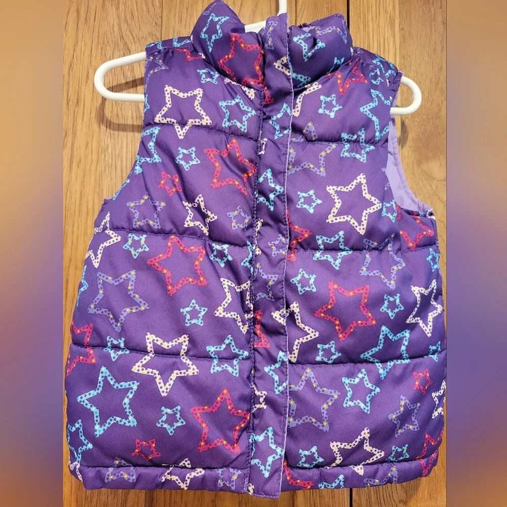 Reversable Faded Glory Girls Puffer Vest 3t